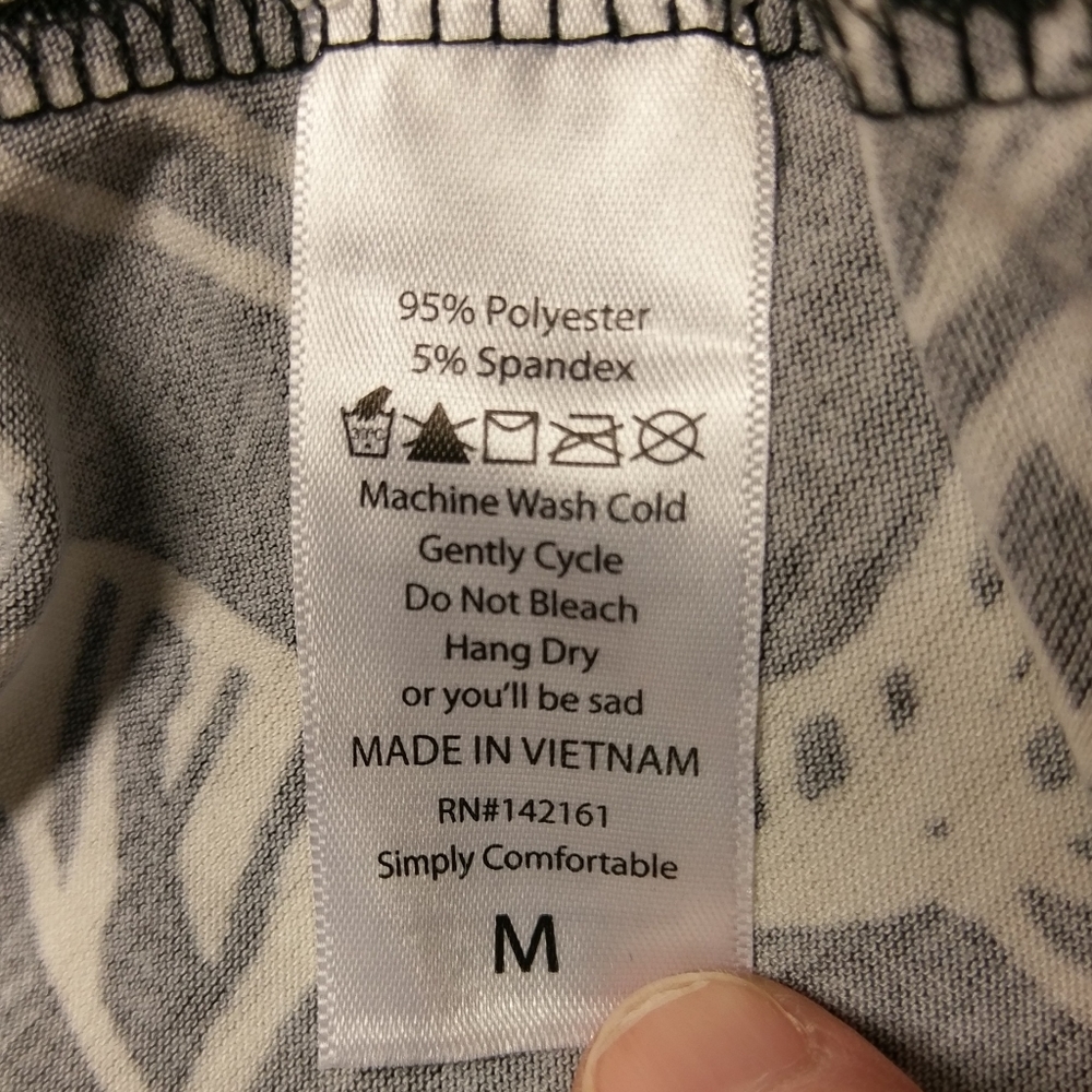 🌺LulaRoe Black/White Floral Design Perfect - Picture 7 of 7